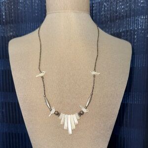 White Bird Accent Pendant Necklace - Brand Unspecified